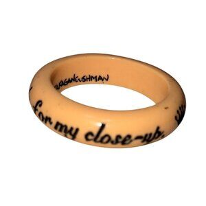 Jessica Kagan Cushman Beige Resin Bangle Bracelet ready for my close up Y2K